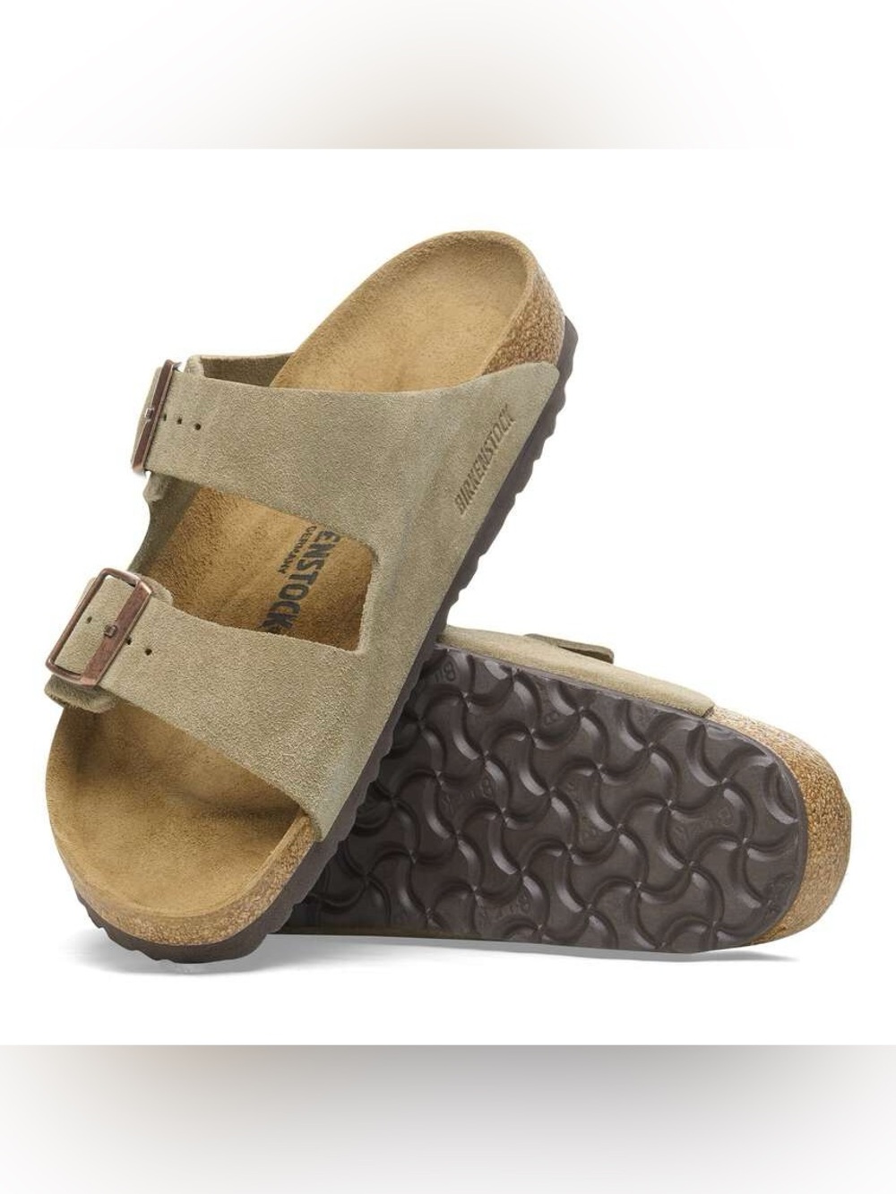 Birkenstock Arizona Suede Leather Sandals Stone Taupe Men’s EU 43 or US 9.5